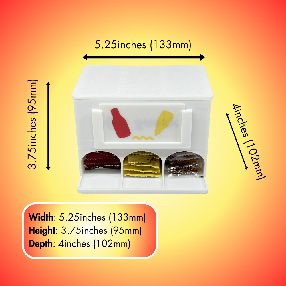 Ketchup and Mustard Sauce Packet Organizer